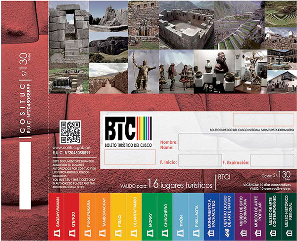 Boleto Turstico Gneral Cusco